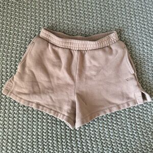 Vans Comfy Sweats Shorts Elastuc Waist in Tan and Brown